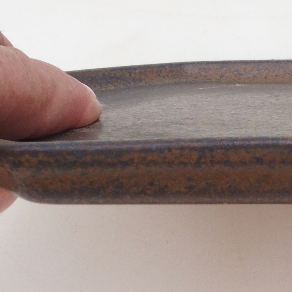 Ceramic bowl H14 - 18 x 18 x 1 cm - brown