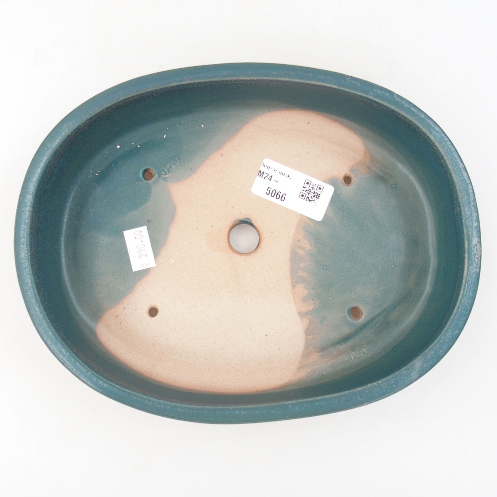 Ceramic bonsai bowl 22 x 17 x 4 cm, color blue