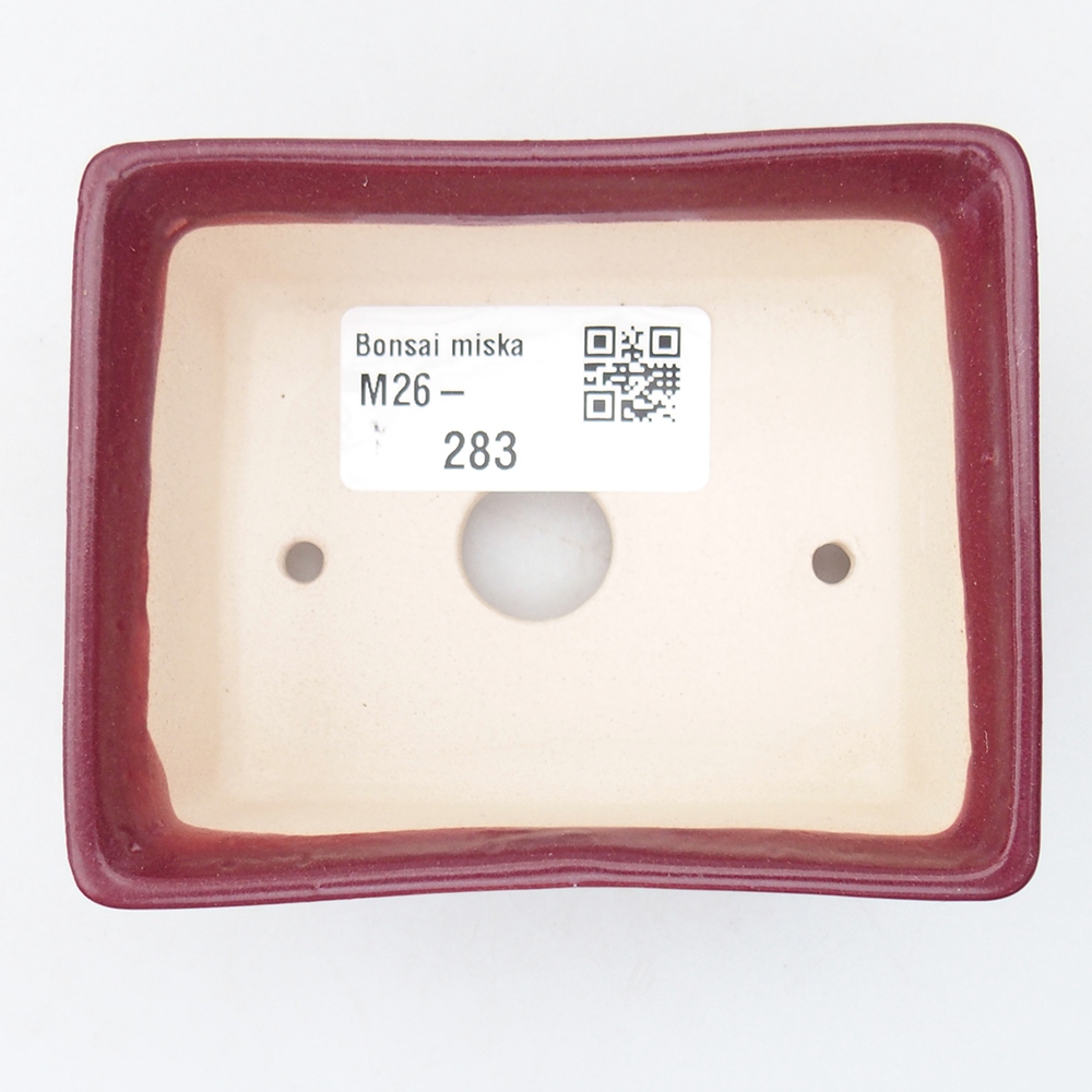 Mini bonsai bowl 9 x 7 x 4 cm, burgundy