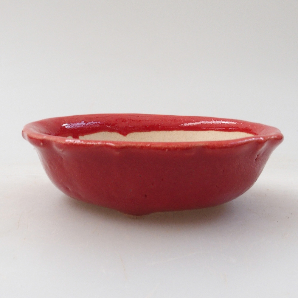 Mini bonsai bowl 7 x 7 x 2 cm, color red