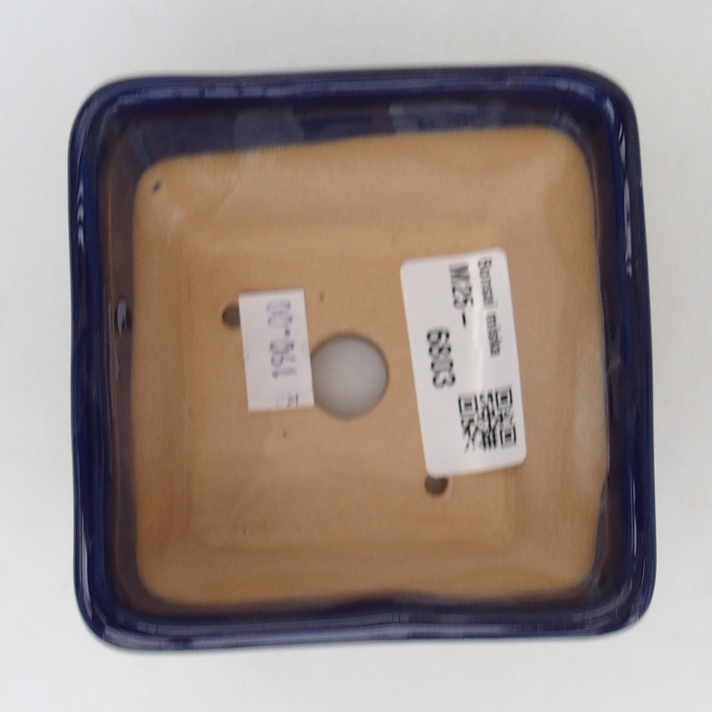 Ceramic bonsai bowl 8,5 x 8,5 x 6 cm, colour blue