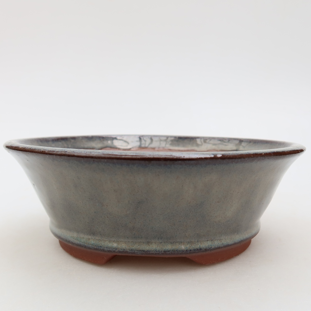 Ceramic bonsai bowl 15 x 15 x 5,5 cm, grey