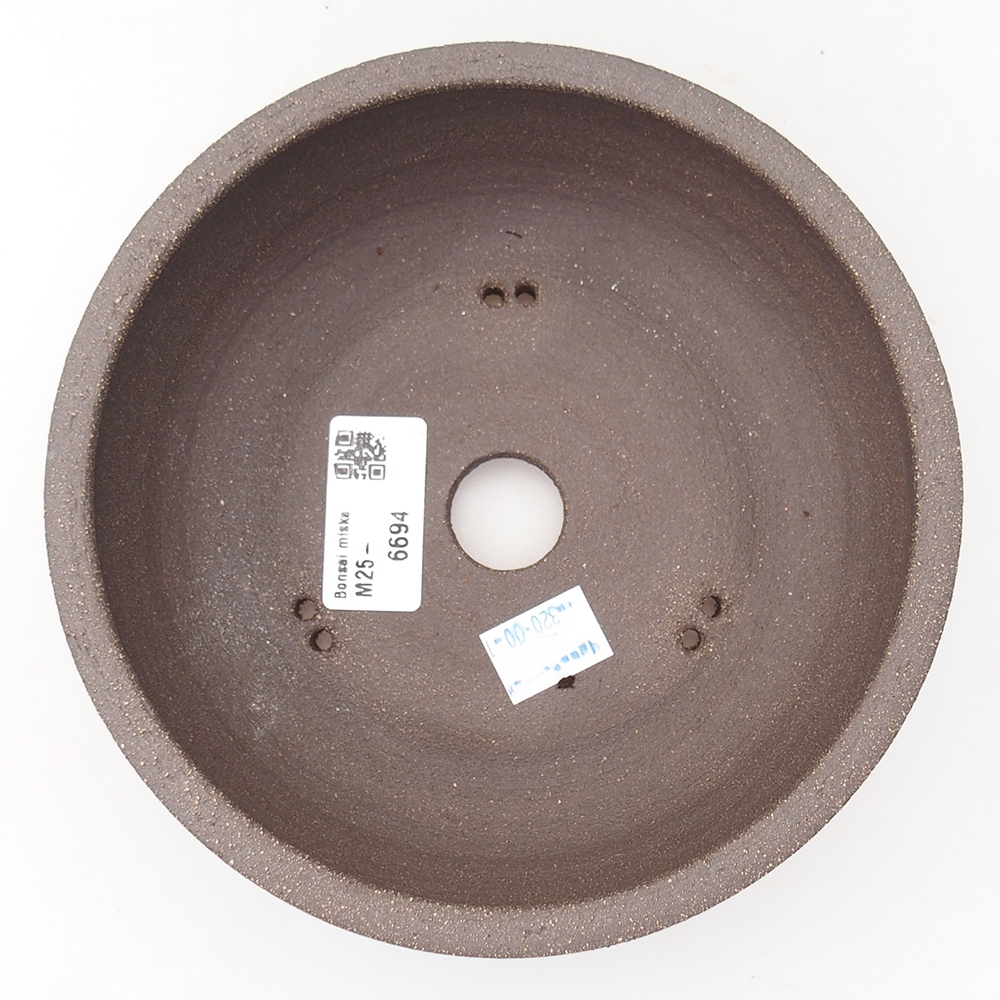 Ceramic bonsai bowl 16,5 x 16,5 x 6 cm, brown
