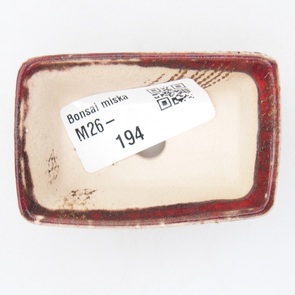 Mini bonsai bowl 6,5 x 4,5 x 2,5 cm, orange