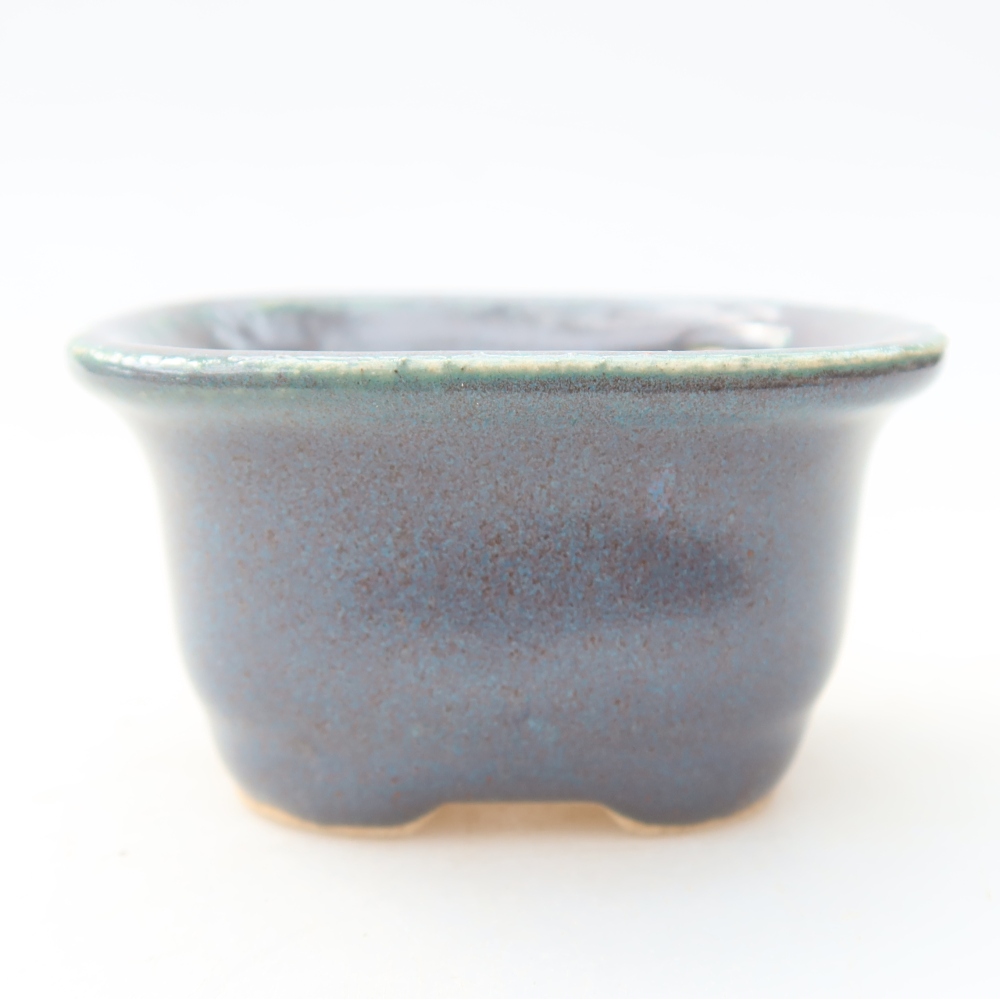 Ceramic bonsai pot, 6 x 5 x 3 cm, gray