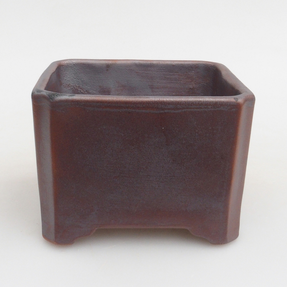 Ceramic bonsai bowl 9,5 x 9,5 x 7 cm, color metallic