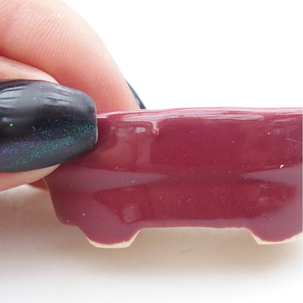 Mini bonsai bowl 4 x 2,5 x 2 cm, burgundy