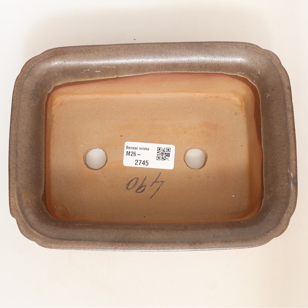 Ceramic Bowl, 20 x 15.5 x 5.5 cm, brown