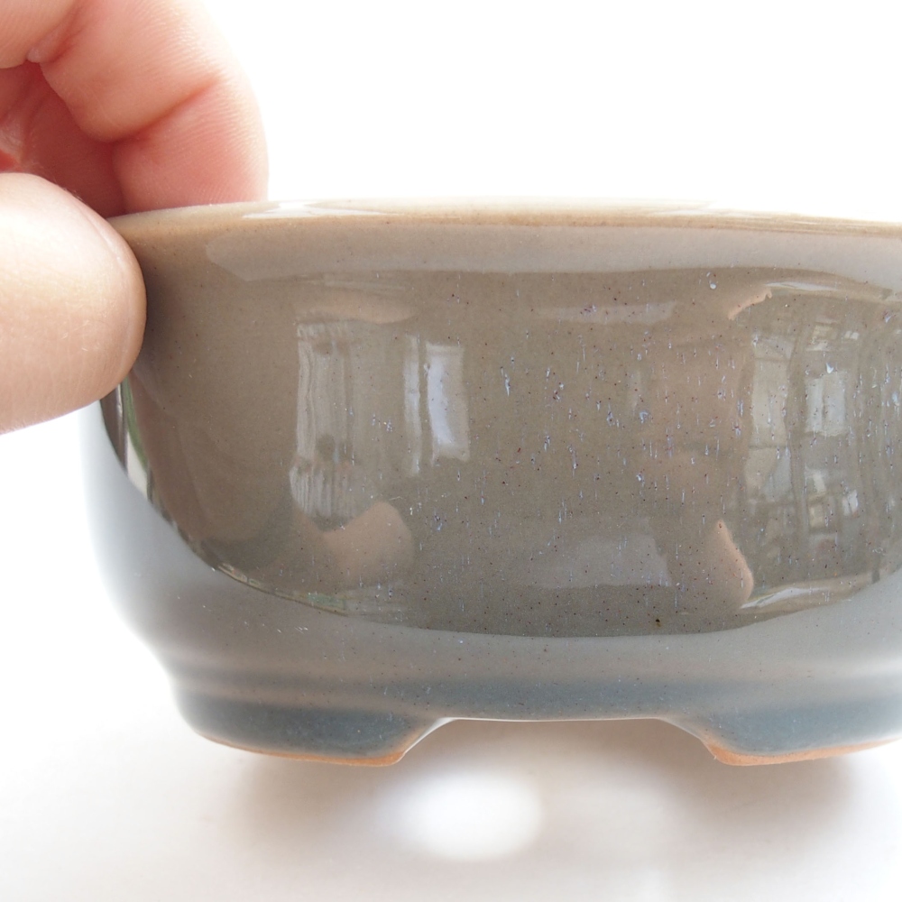 Ceramic bonsai bowl 12,5 x 10,5 x 5,5 cm, color gray