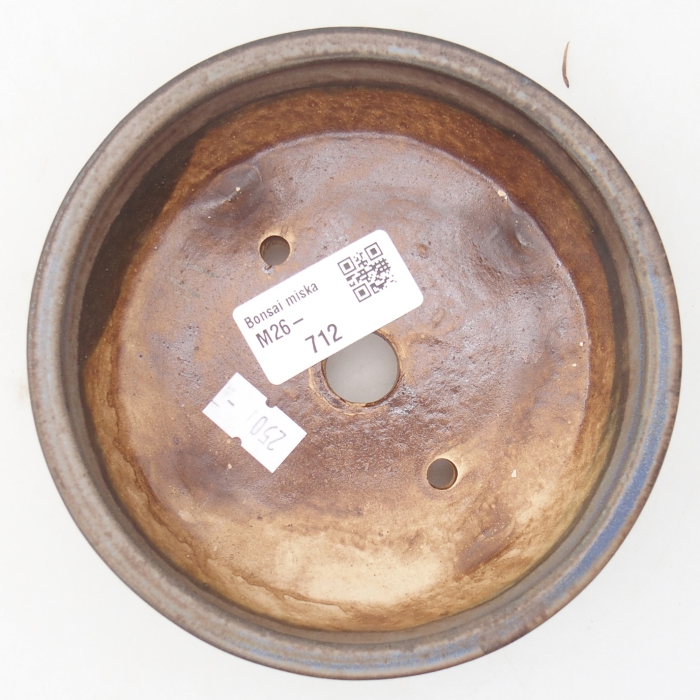 Ceramic bonsai bowl 13,5 x 13,5 x 4 cm, colour blue
