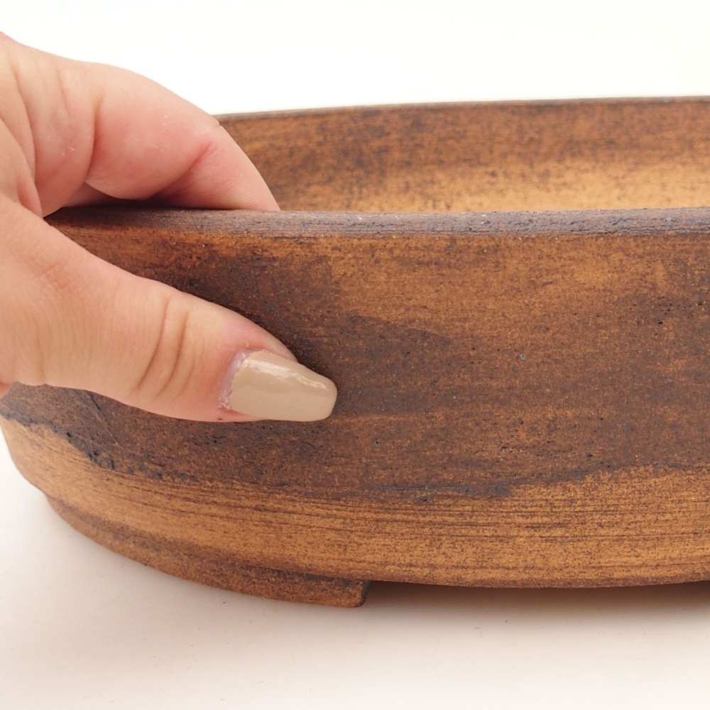 Bonsai bowl 33 x 26 x 8 cm , colour brown