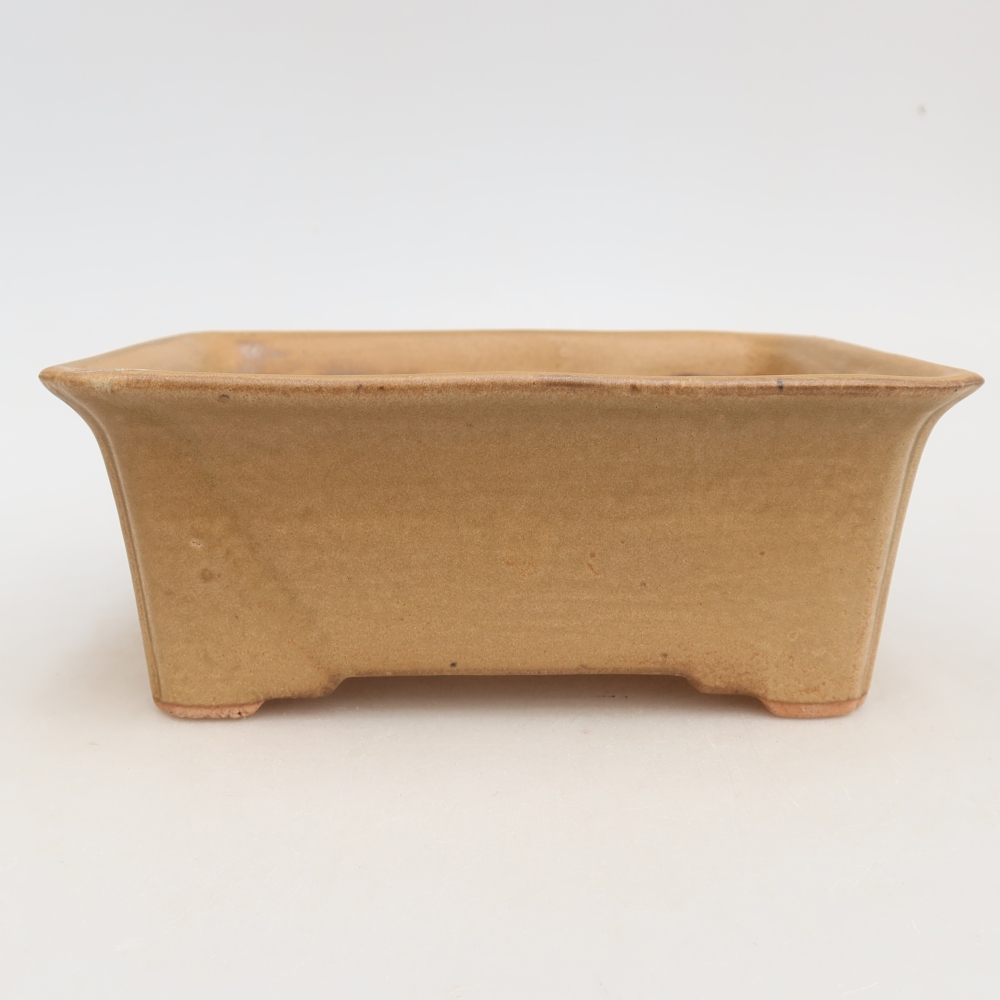 Ceramic bonsai bowl 18 x 14 x 7 cm, colour beige