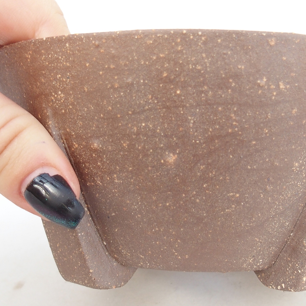 Ceramic bonsai bowl 13,5 x 13,5 x 6,5 cm, brown