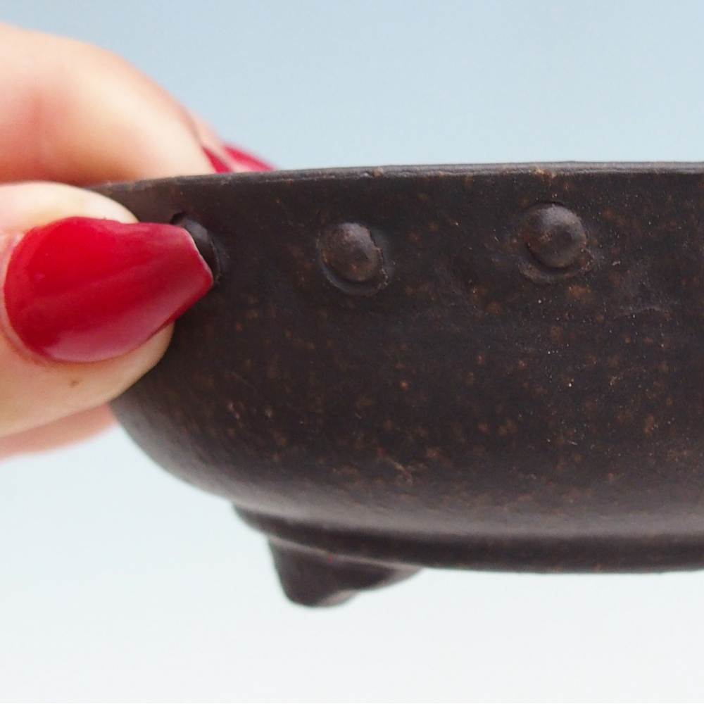Ceramic bonsai bowl 11,5 x 11,5 x 4,5 cm, black