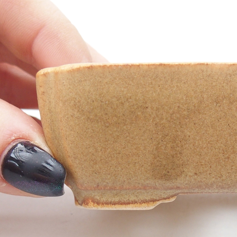 Mini bonsai bowl 8,5 x 7,5 x 3 cm, brown