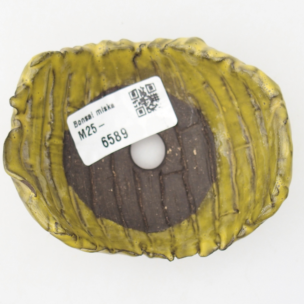 Ceramic Shell 9 x 8 x 5 cm , yellow