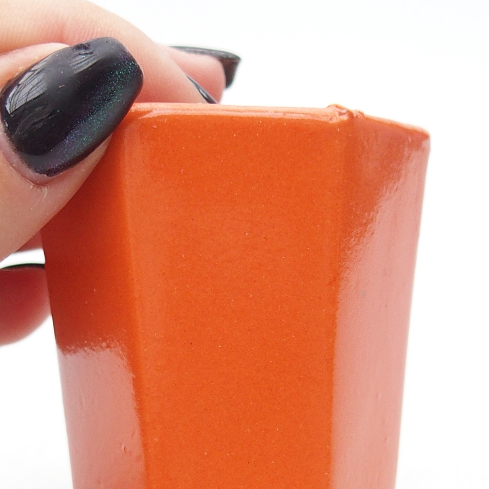 Mini bonsai bowl 5 x 4,5 x 6,5 cm, orange