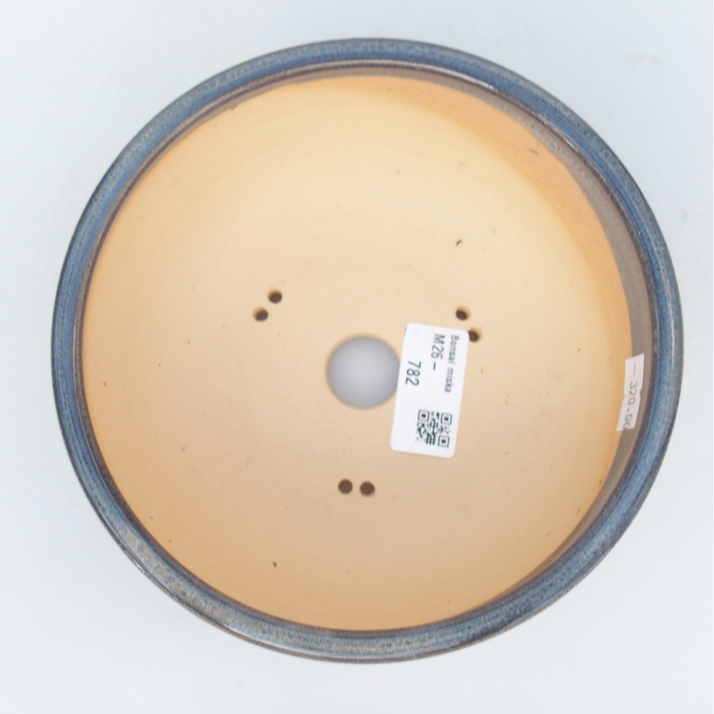 Ceramic bonsai bowl 16,5 x 16,5 x 6 cm, colour blue