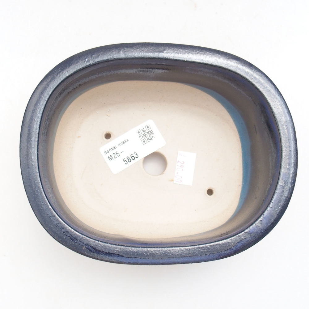 Ceramic bonsai bowl 15,5 x 12 x 6 cm, color blue