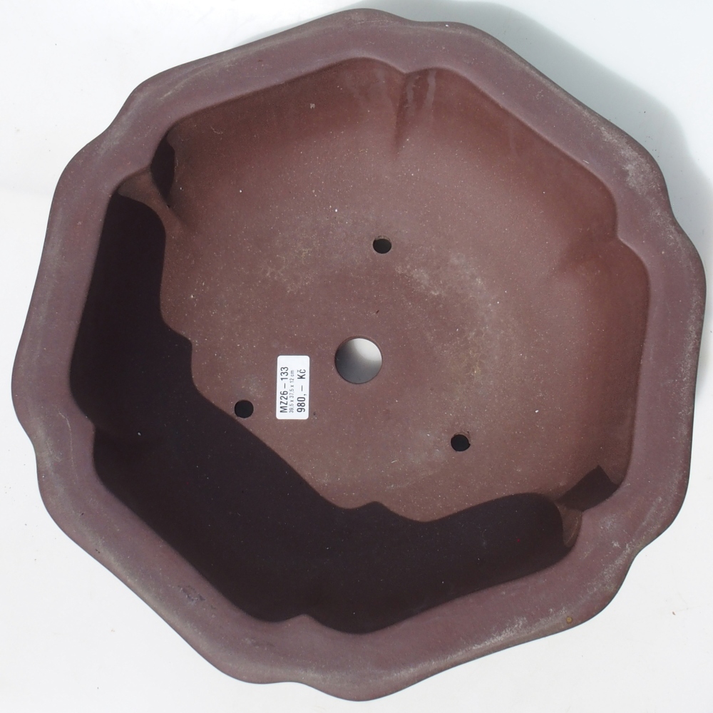 Bonsai bowl 39,5 x 37,5 x 12 cm - brown