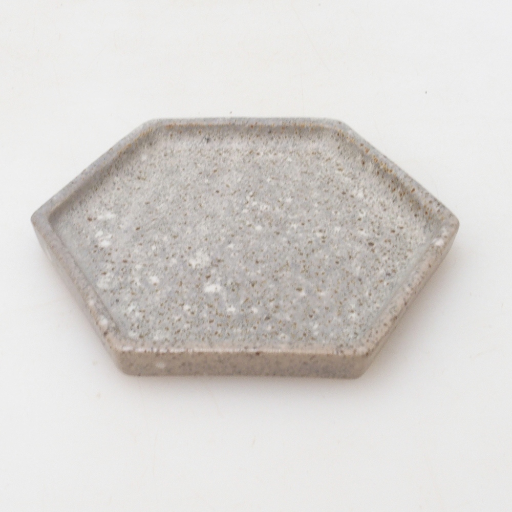 Bonsai bowl hexagon D3 - 11 x 9.5 x 1 cm - beige