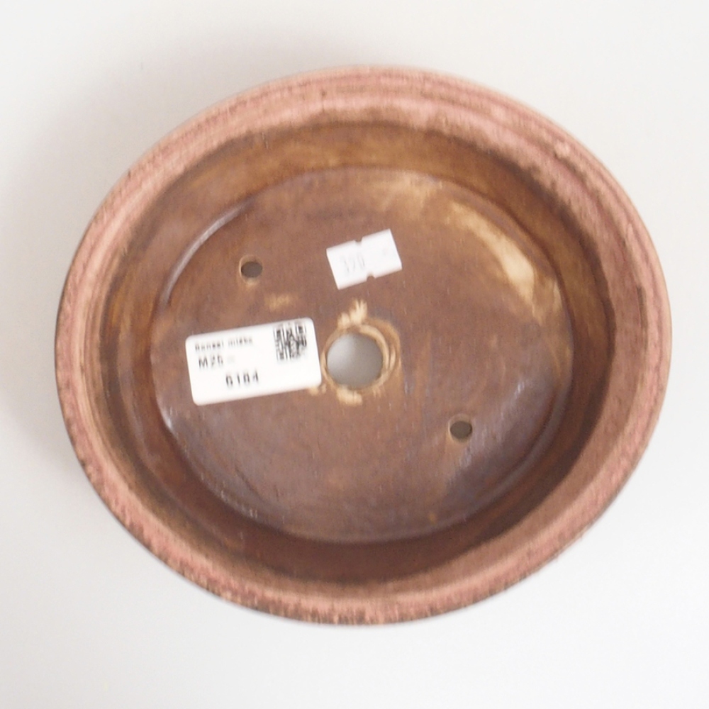Ceramic bonsai bowl 17 x 15,5 x 4,5 cm, color pink