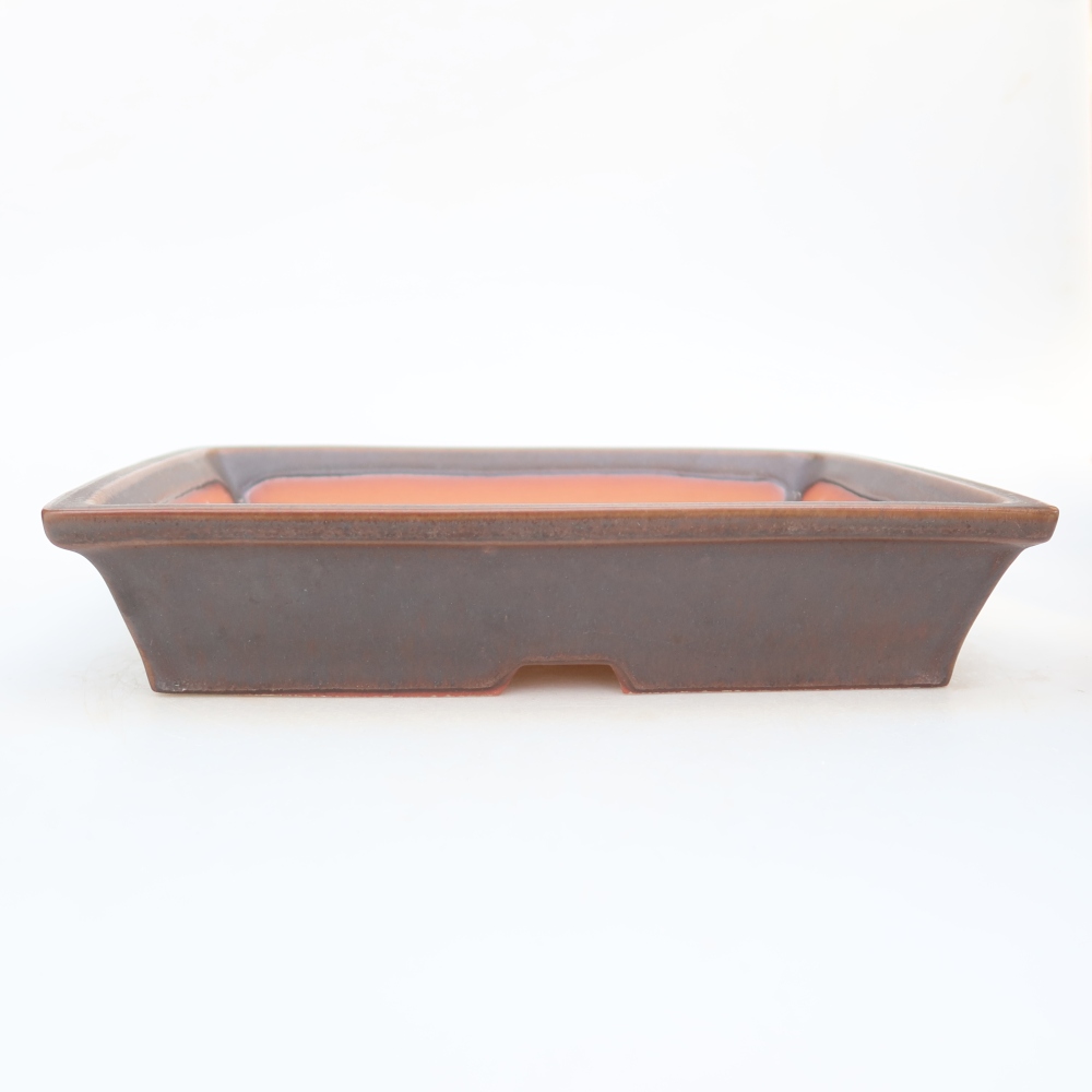 Ceramic Bowl  26 x 20 x 5 cm, brown