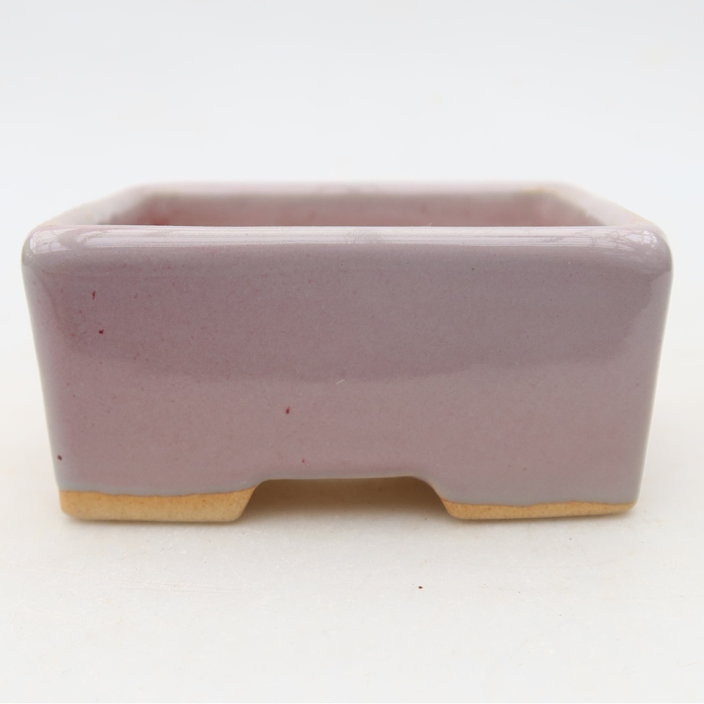 Ceramic bonsai pot, 8.5 x 7 x 4 cm, purple
