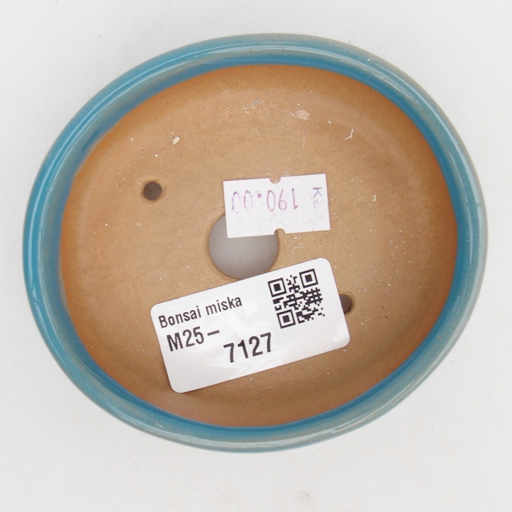 Ceramic bonsai bowl 9,5 x 8 x 3 cm, colour blue