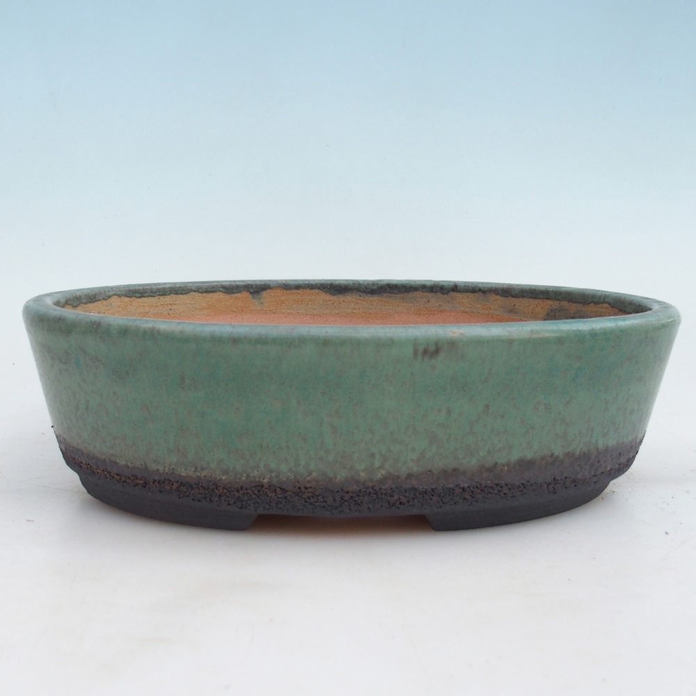 Bonsai bowl 26,5 x 21 x 7,5 cm , colour green
