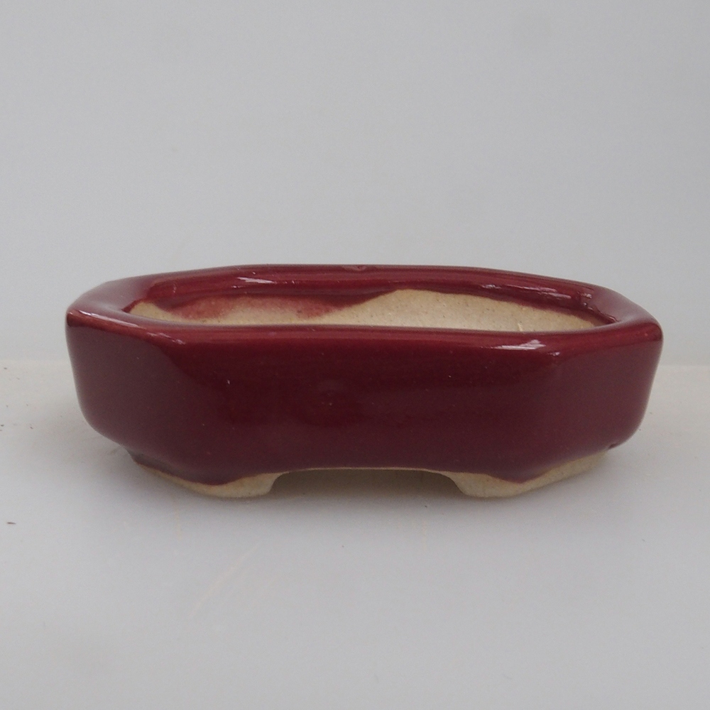 Mini bonsai bowl 5,5 x 4 x 1,5 cm, color burgundy