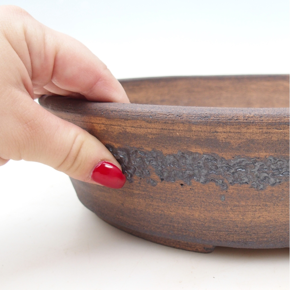 Bonsai bowl 27 x 27 x 7 cm , colour brown