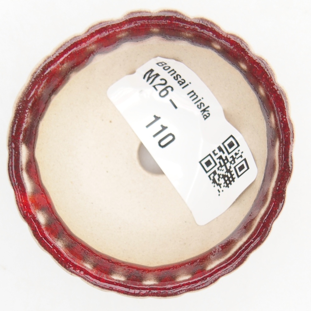 Mini bonsai bowl 5,5 x 5,5 x 2,5 cm, colour red