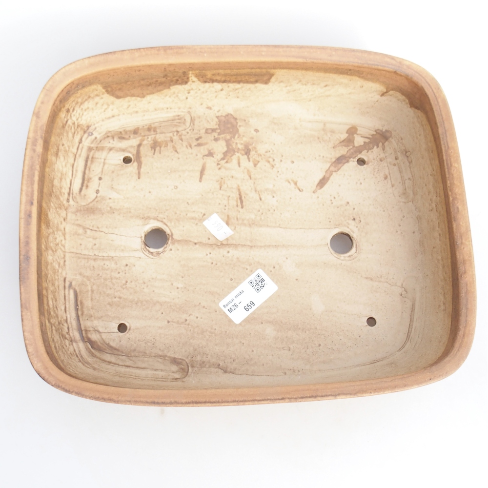 Ceramic bonsai bowl 29,5 x 24 x 7 cm, pink