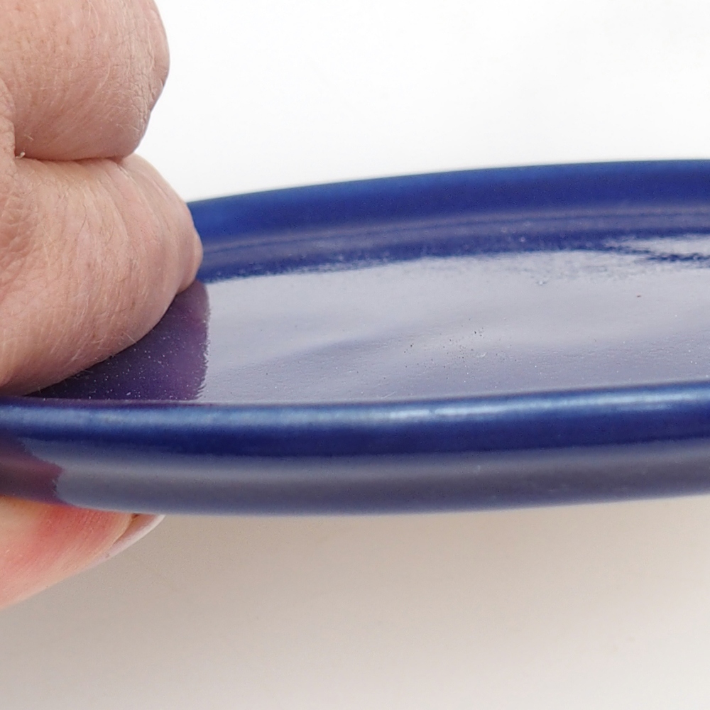 Ceramic saucer H30 - 12,5 x 10,5 x 1 cm - blue