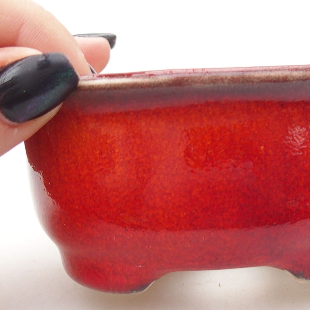 Mini bonsai bowl 9 x 8 x 4,5 cm, colour red