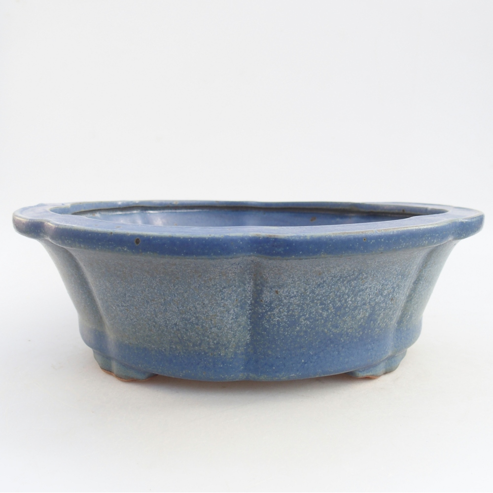 Ceramic bonsai bowl 27 x 27 x 8 cm, colour blue