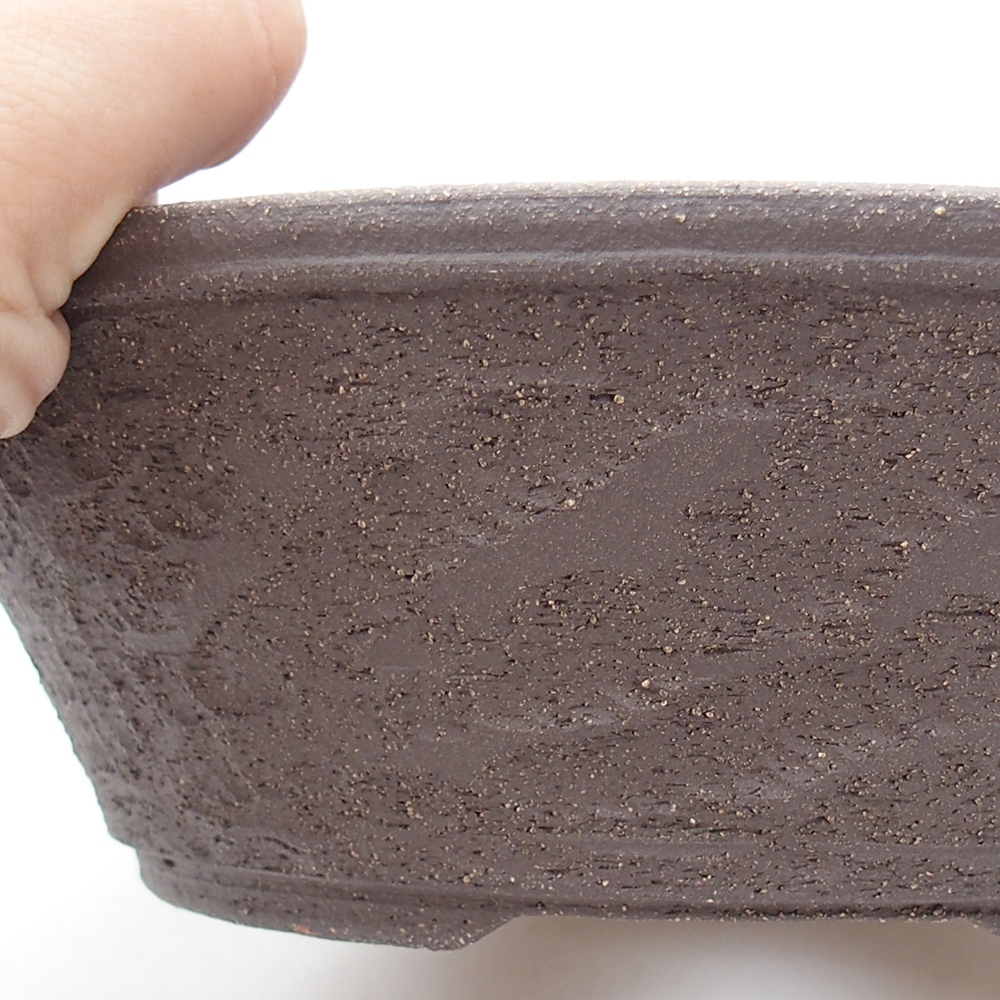 Ceramic bonsai bowl 20 x 20 x 6 cm, brown