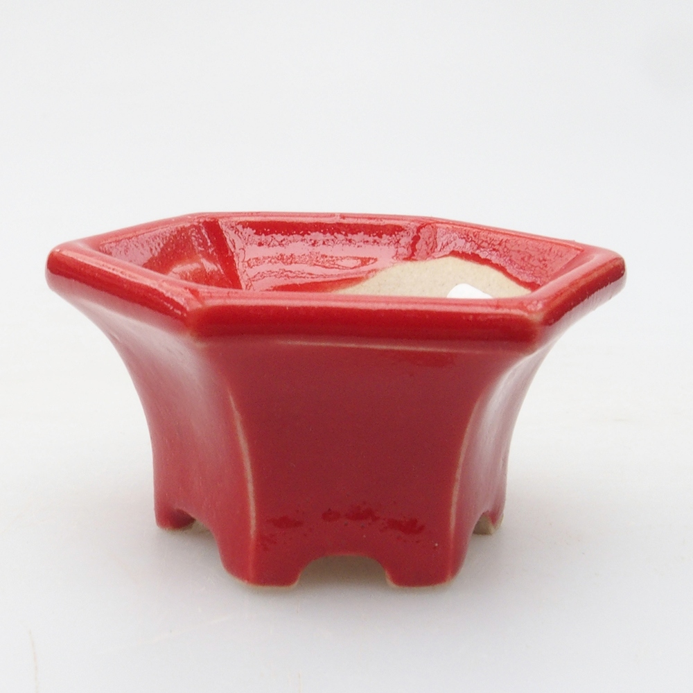 Mini bonsai bowl  5 x 4,5 x 3 cm, color red