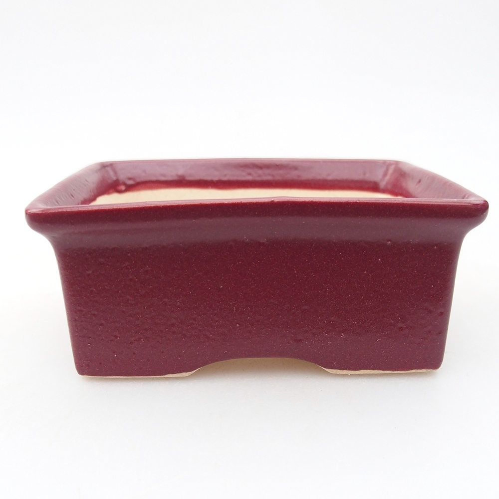 Mini bonsai bowl 9 x 7 x 4 cm, burgundy