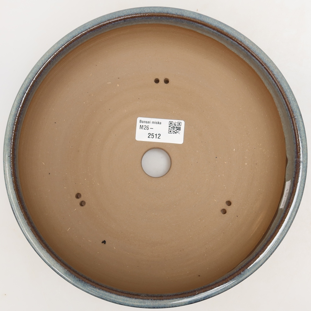 Ceramic bonsai pot, 22 x 22 x 6 cm, gray