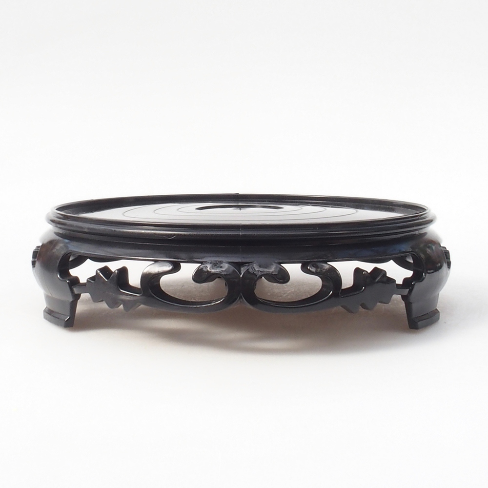 Bonsai table plastic round 21 x 21 x 5  cm, color black