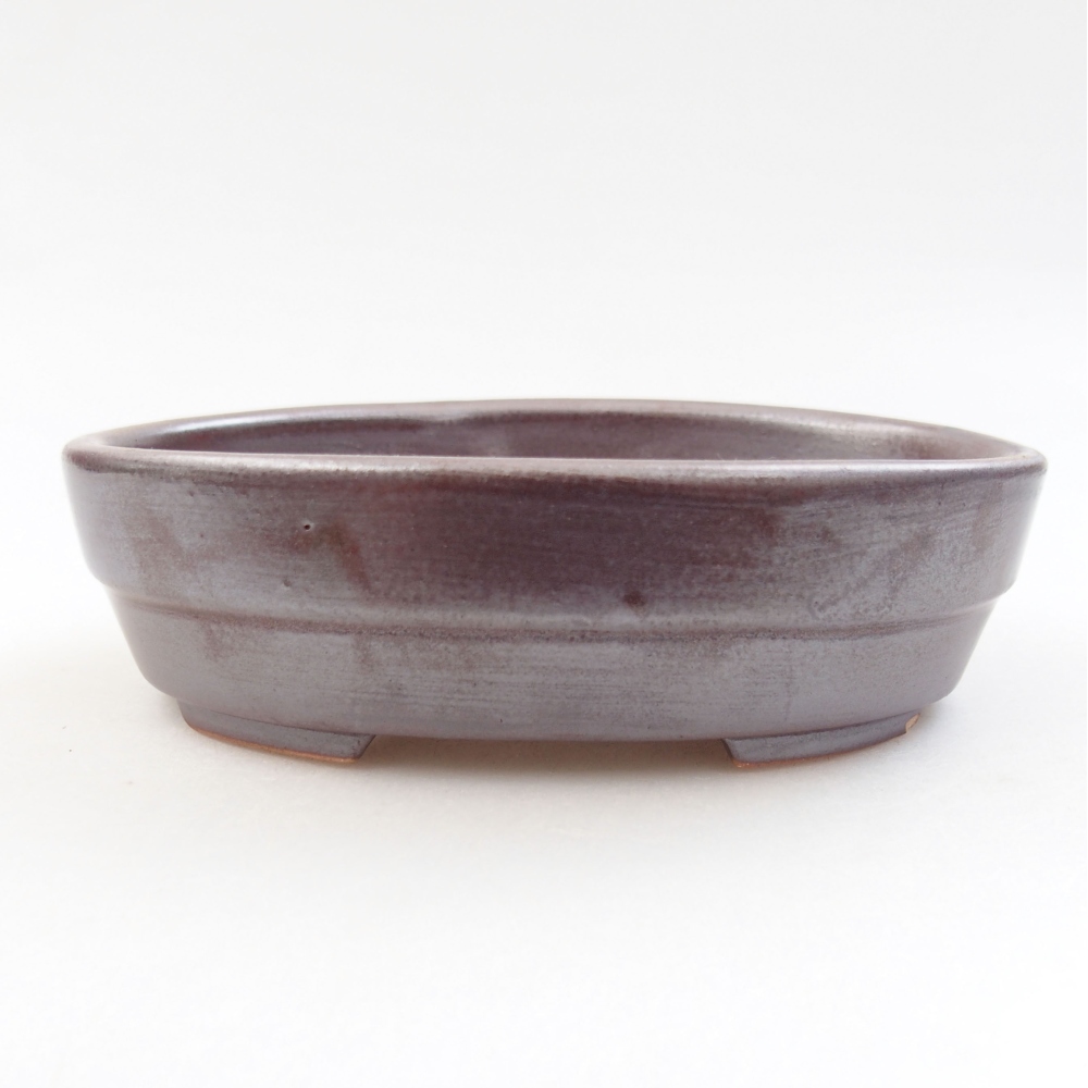 Ceramic bonsai bowl 13,5 x 10 x 4 cm, color brown