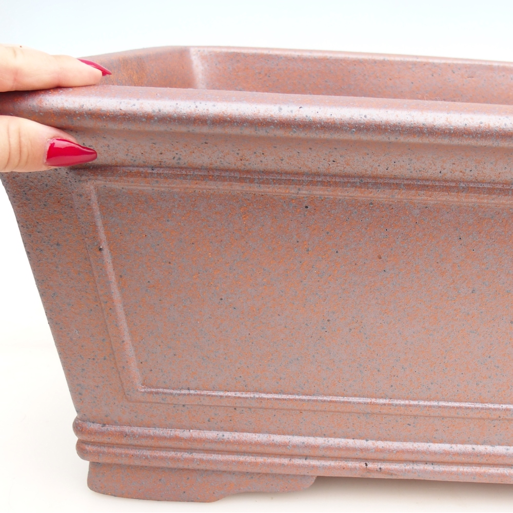 Ceramic bonsai bowl 52 x 37 x 20 cm , metal colour - PERSONAL COLLECTION ONLY or pallet transport