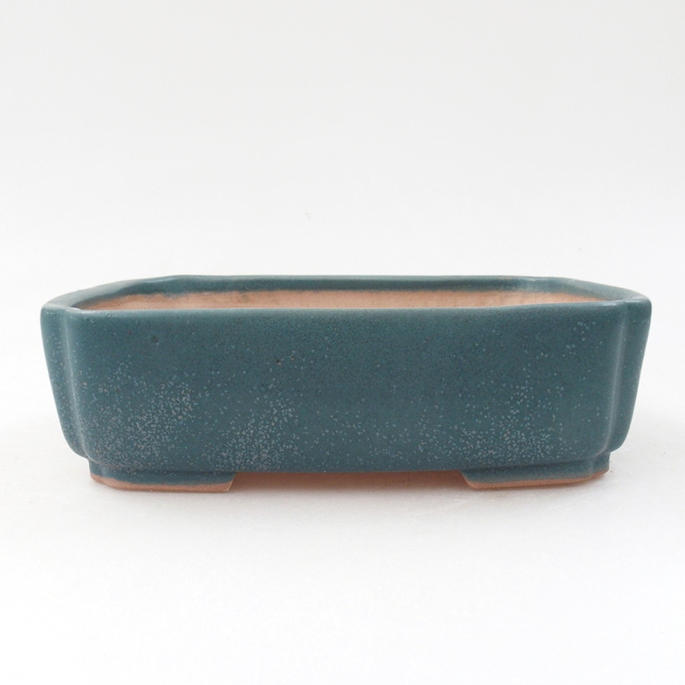 Ceramic bonsai bowl 15 x 12 x 4 cm, color blue