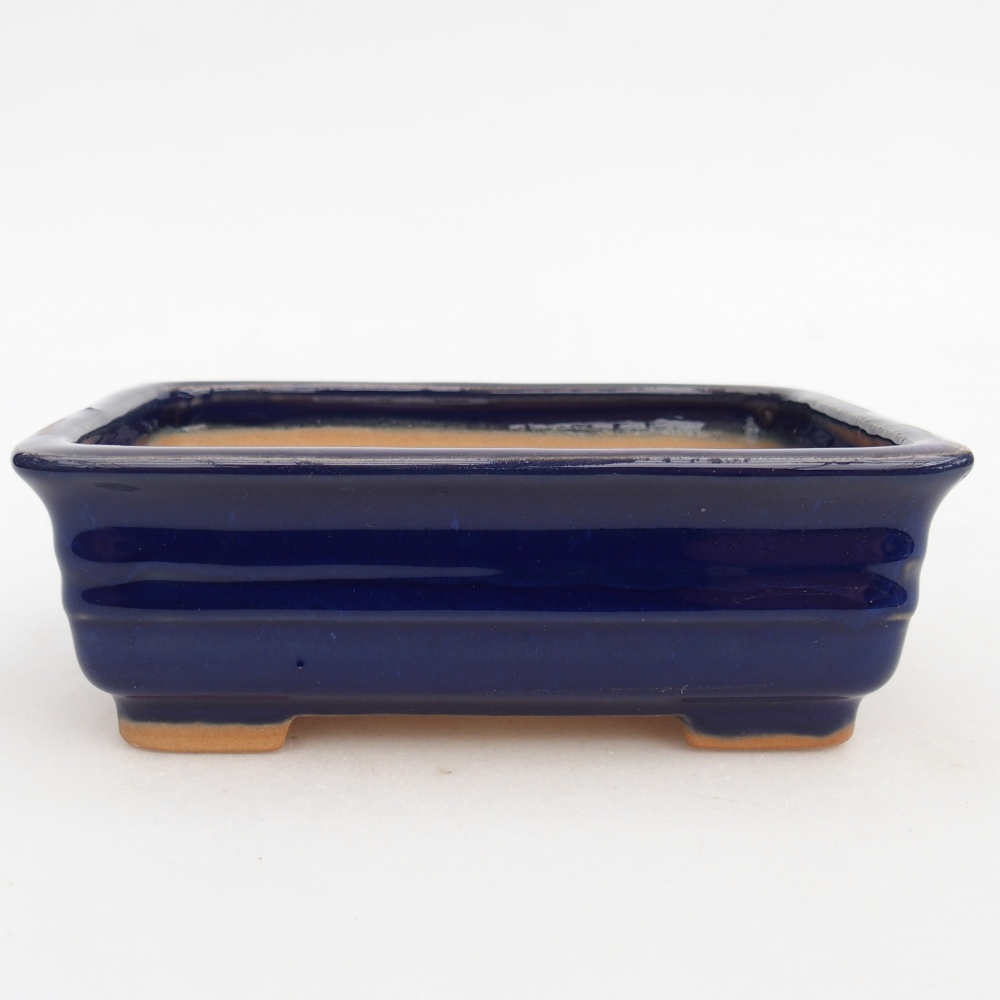 Ceramic bonsai bowl 13,5 x 10 x 4,5 cm, colour blue