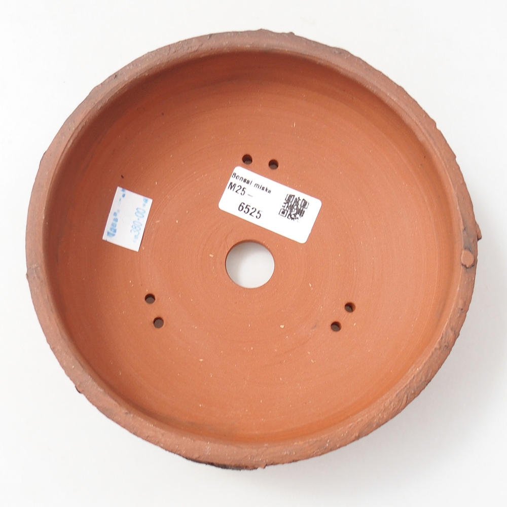 Ceramic bonsai bowl 16,5 x 16,5 x 5 cm, brown