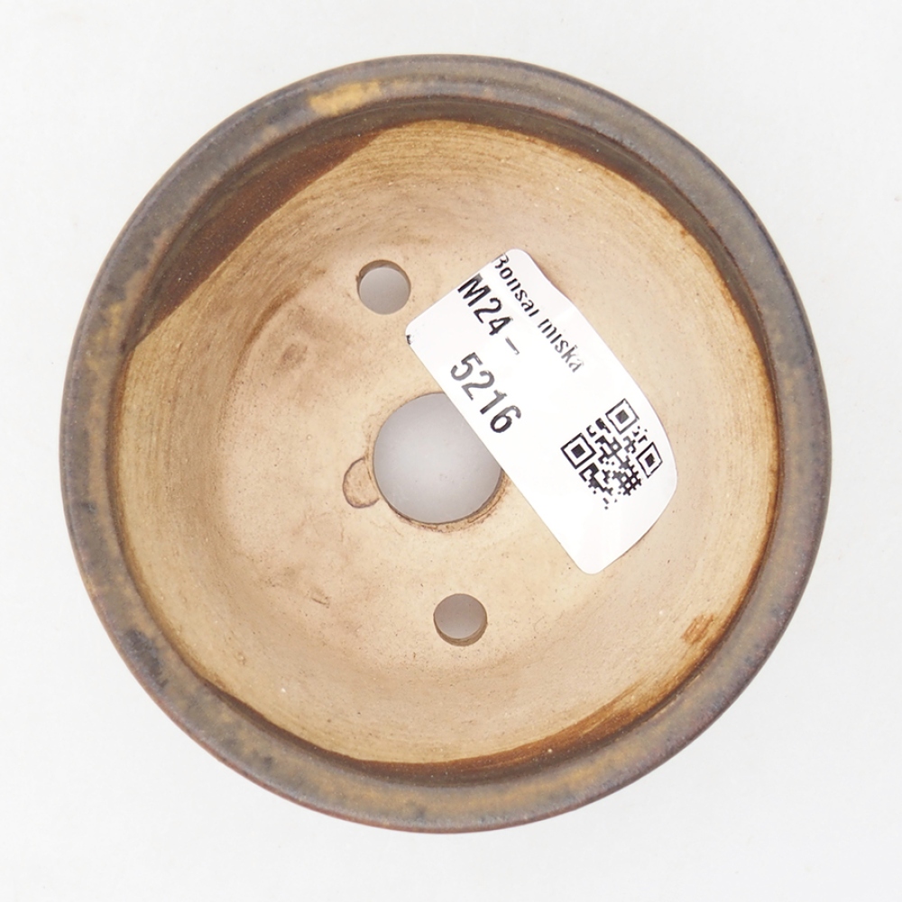 Ceramic bonsai bowl 9 x 9 x 3,5 cm, color brown