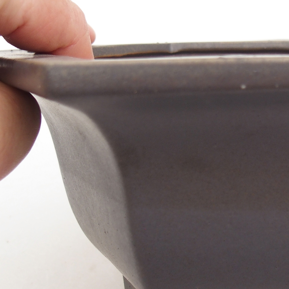 Ceramic bonsai bowl 18 x 16 x 9 cm, green