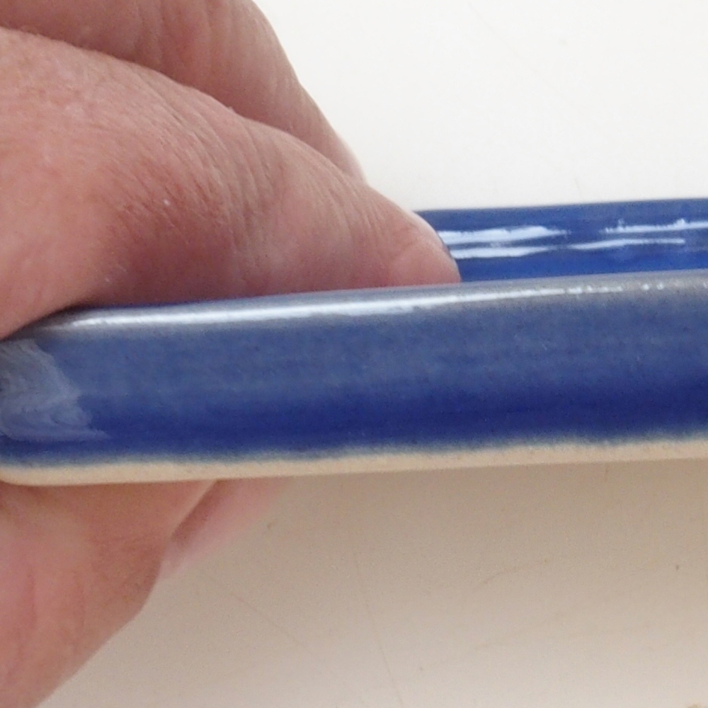 Bonsai bowl square S - 8 x 8 x 1 cm - blue